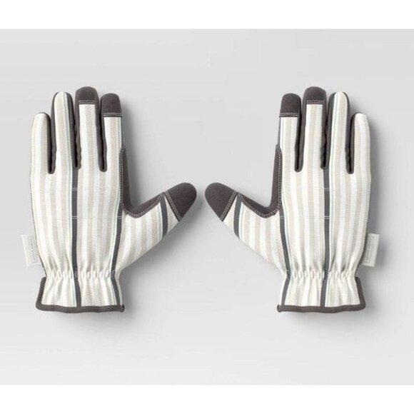 Smith & Hawken Duck Canvas Garden Gloves Stripe S/M - Picture 1 of 4